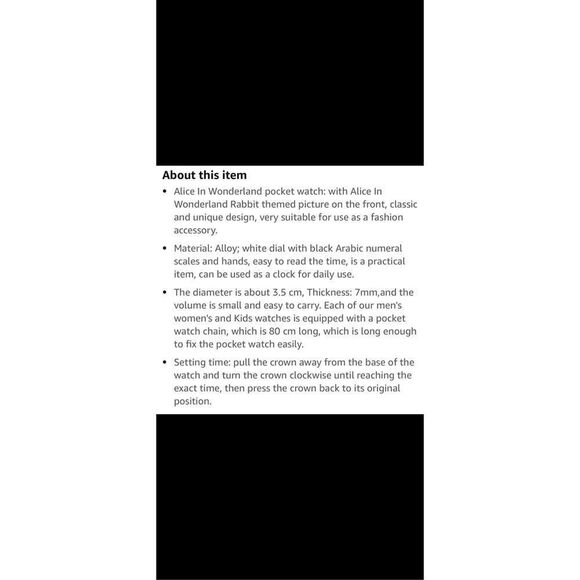 Alice in Wonderland pocket Watch Rabbit themed - Picture 6 of 9